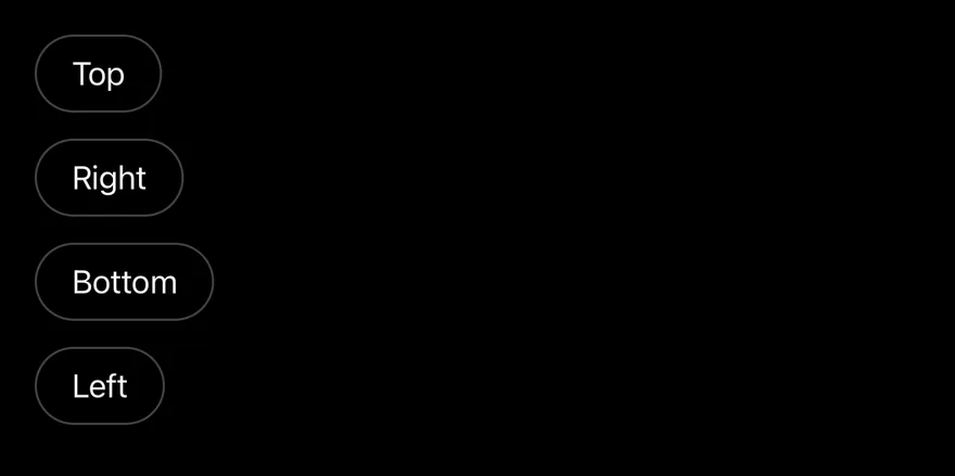 Sheet (sides) on iOS in dark mode