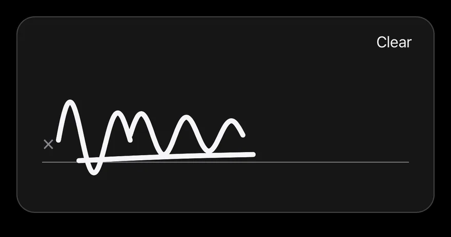 Signature Pad (thick stroke) on iOS in dark mode