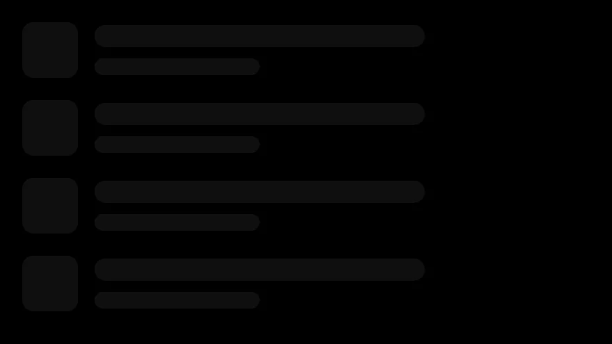 Skeleton (list) on iOS in dark mode