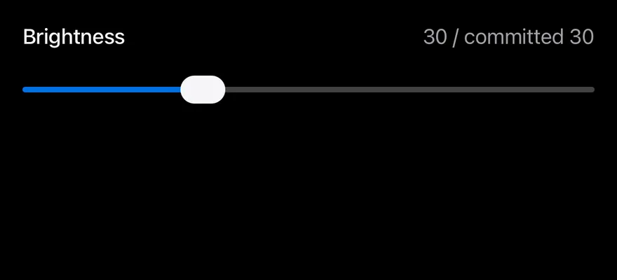 Slider (controlled) on iOS in dark mode