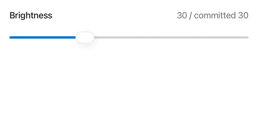 Slider (controlled) on iOS in light mode