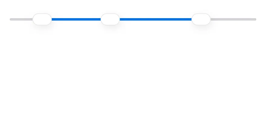 Slider (multiple thumbs) on iOS in light mode