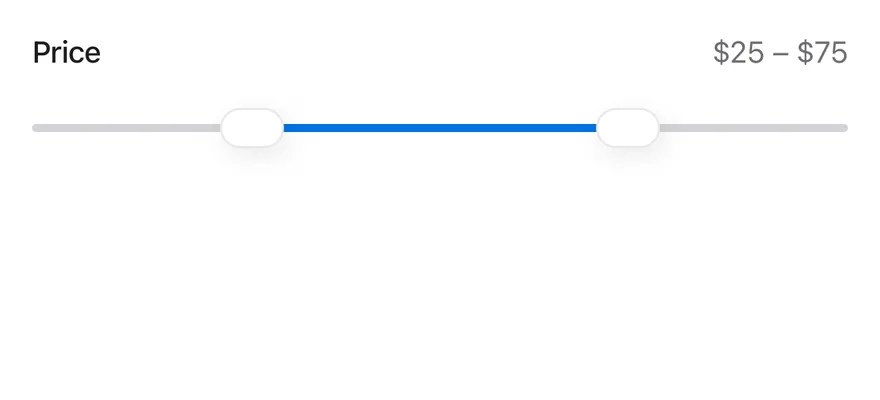 Slider (range) on iOS in light mode