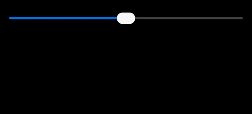 Slider (step) on iOS in dark mode