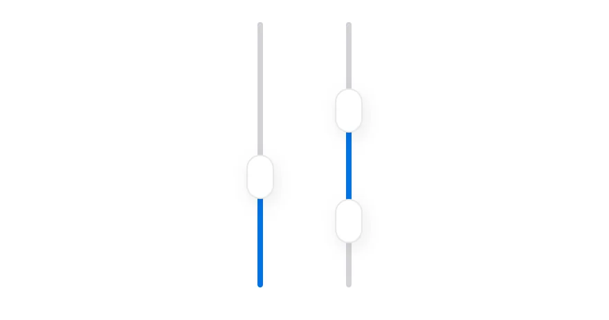 Slider (vertical) on iOS in light mode