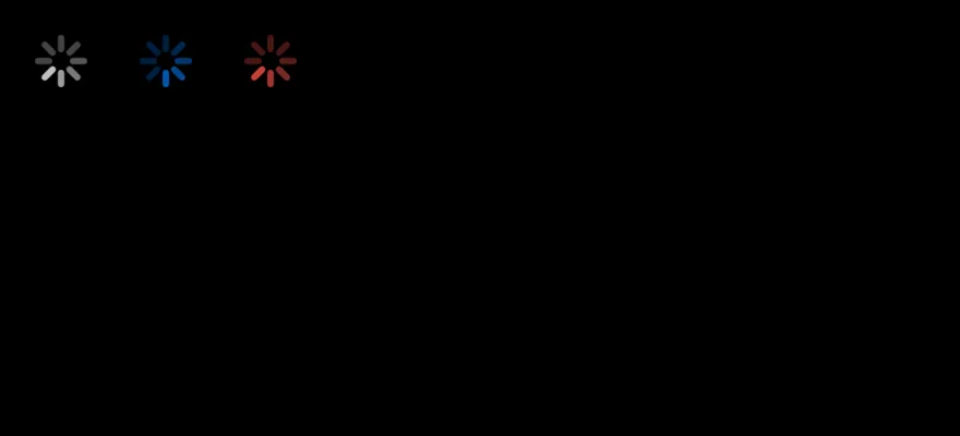 Spinner (colors) on iOS in dark mode