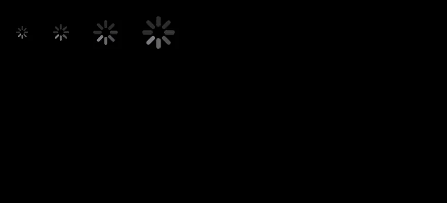 Spinner (sizes) on iOS in dark mode