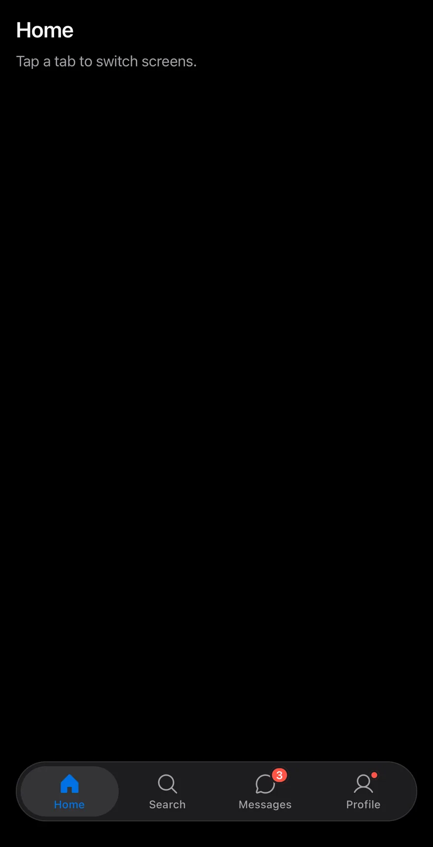 Tab Bar on iOS in dark mode