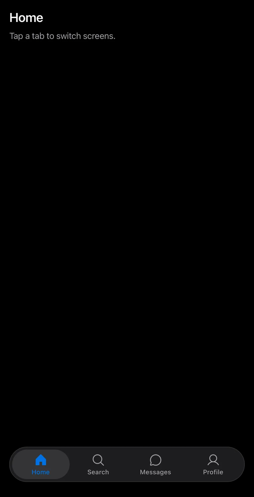 Tab Bar (without badges) on iOS in dark mode