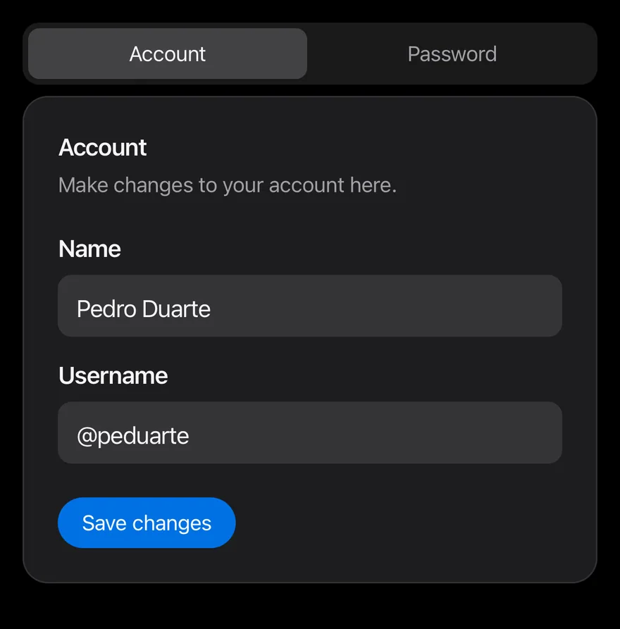 Tabs on iOS in dark mode