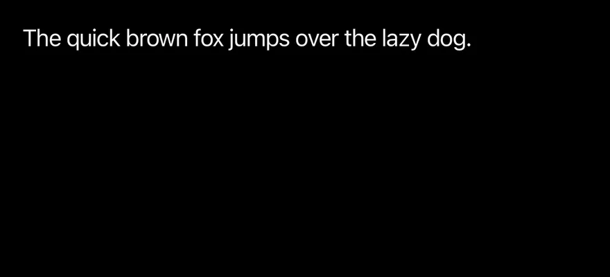 Text on iOS in dark mode