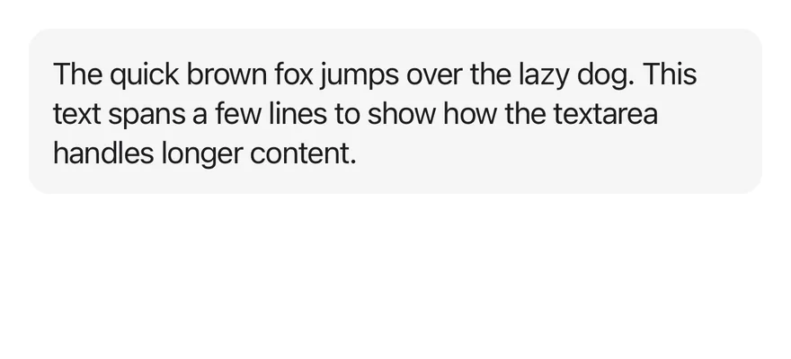 Textarea (with value) on iOS in light mode