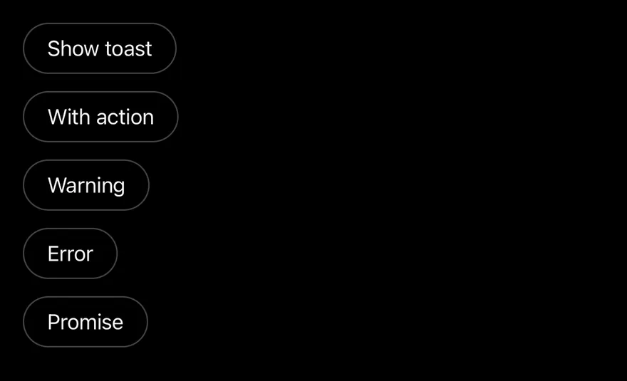 Toast on iOS in dark mode