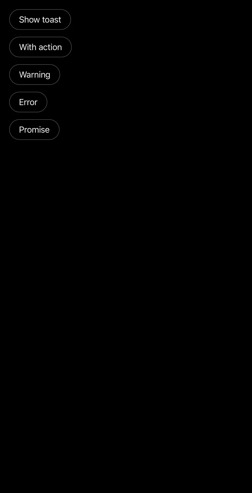 Toast (show on load) on iOS in dark mode