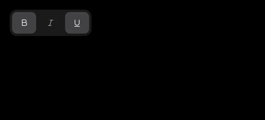 Toggle Group (segmented multiple) on iOS in dark mode