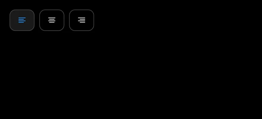 Toggle Group (single selection) on iOS in dark mode