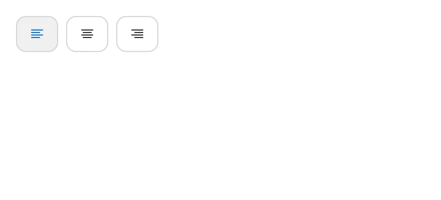 Toggle Group (single selection) on iOS in light mode