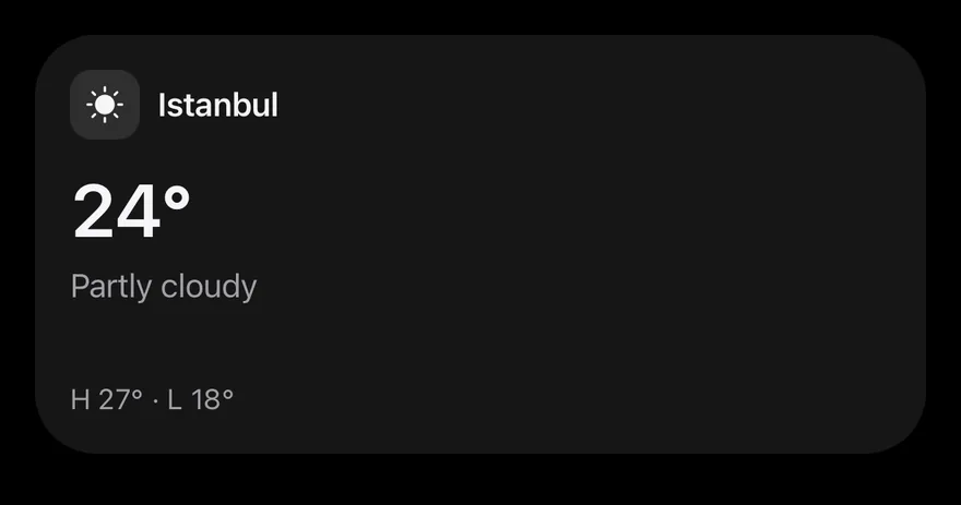 Widget (auto) on iOS in dark mode