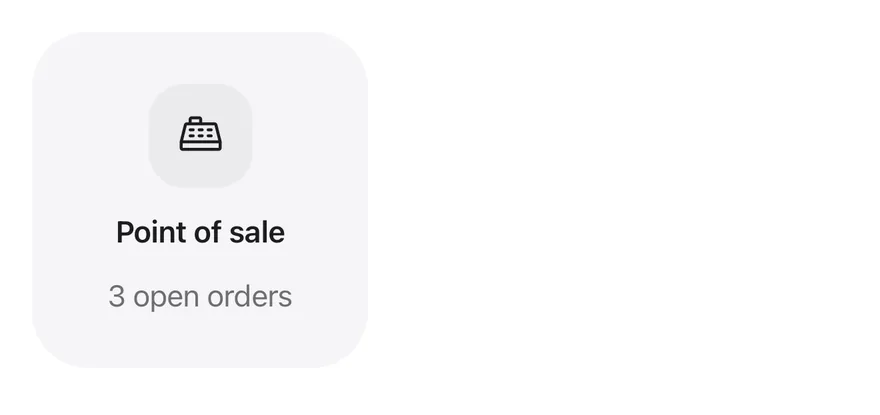 Widget (centered) on iOS in light mode