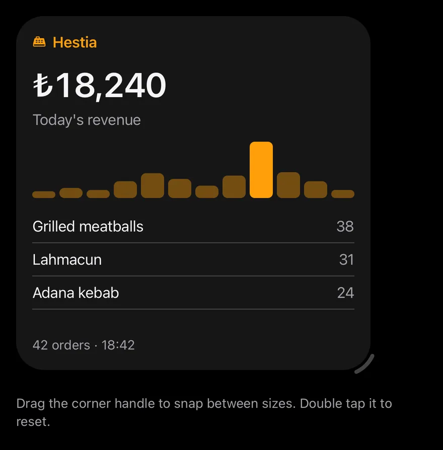 Widget (editing) on iOS in dark mode