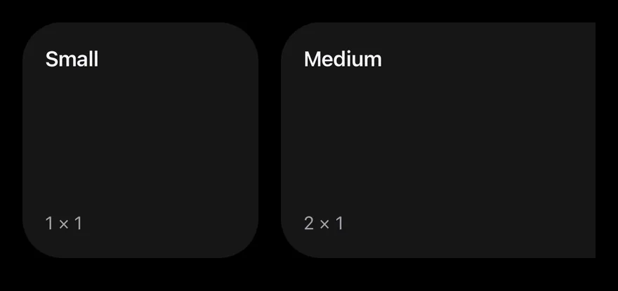 Widget (sizes) on iOS in dark mode