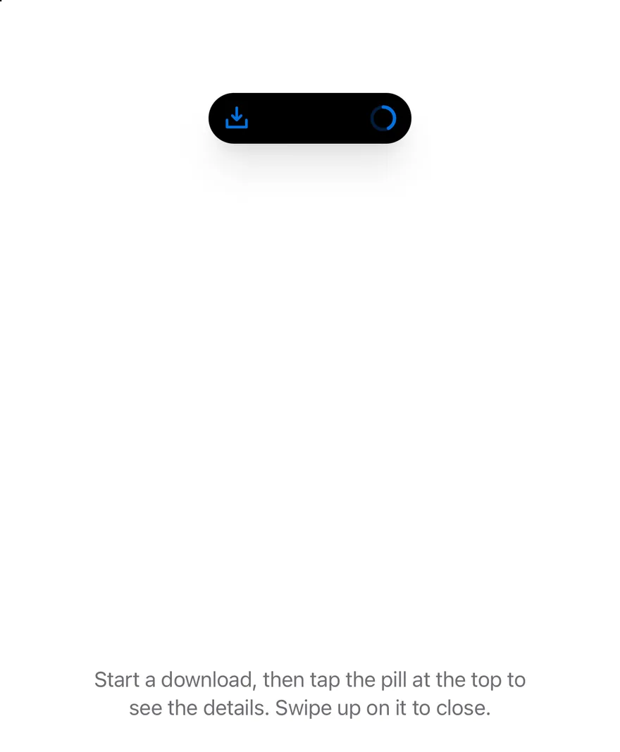 Island (compact) on iOS in light mode