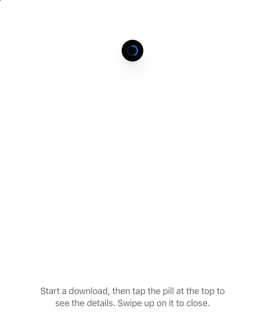 Island (minimal) on iOS in light mode
