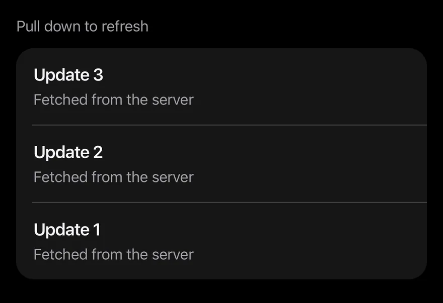 Pull To Refresh on iOS in dark mode