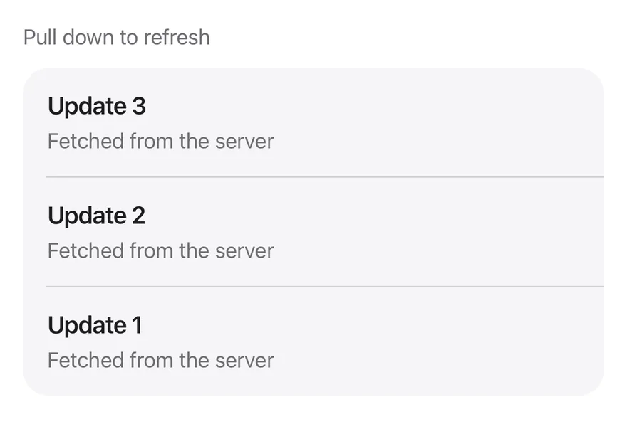 Pull To Refresh on iOS in light mode
