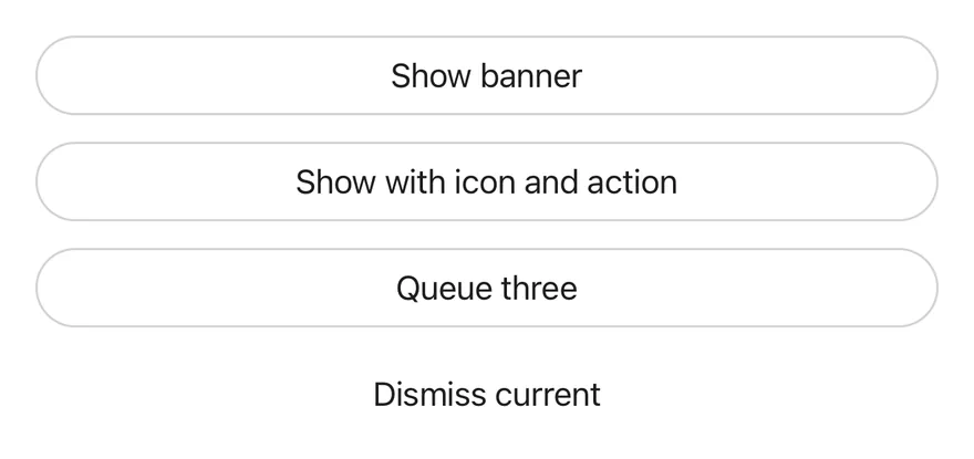 Top Banner on iOS in light mode