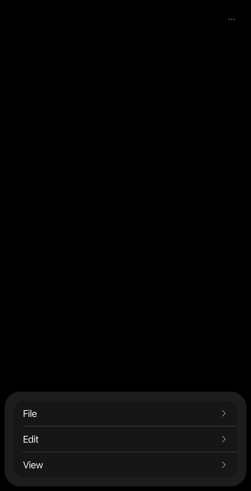 Action Bar (floating) on iOS in dark mode