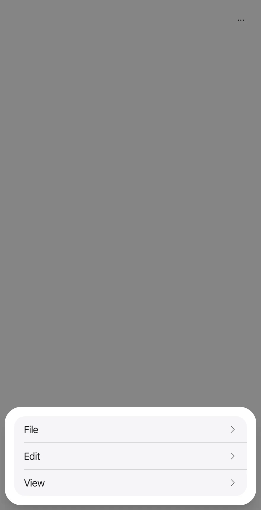 Action Bar (floating) on iOS in light mode