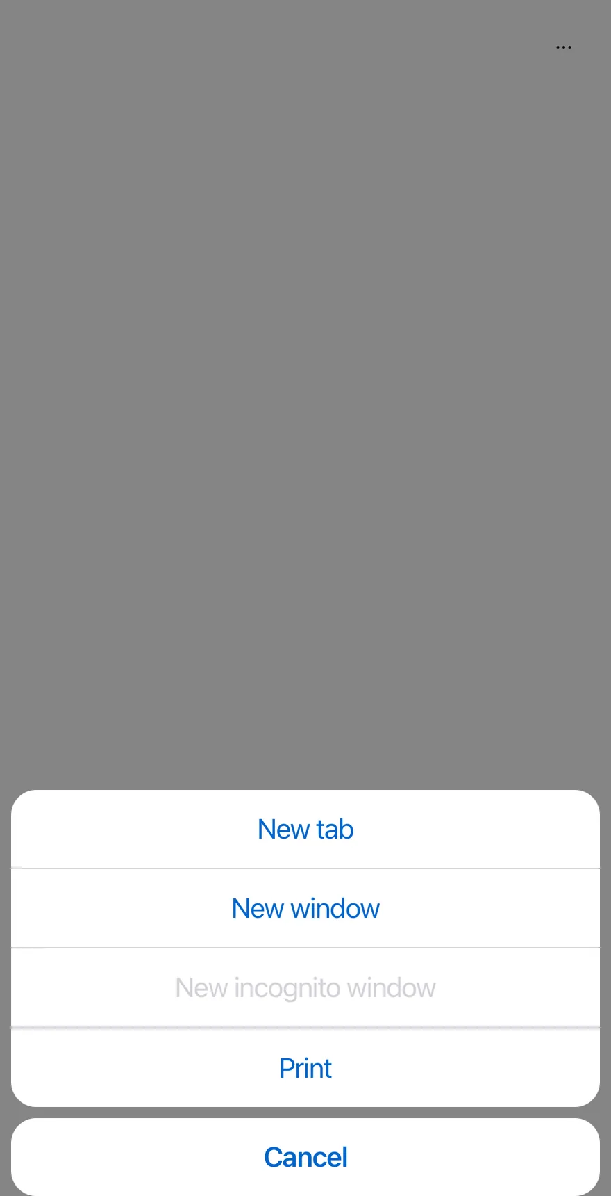 Action Bar (open by default) on iOS in light mode