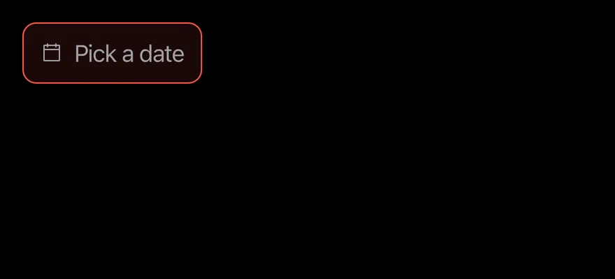 Date Picker (invalid) on iOS in dark mode