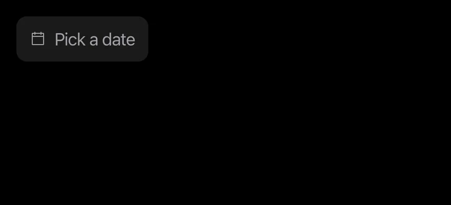 Date Picker (with close label) on iOS in dark mode
