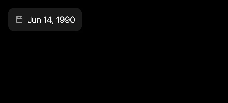 Date Picker (year range) on iOS in dark mode