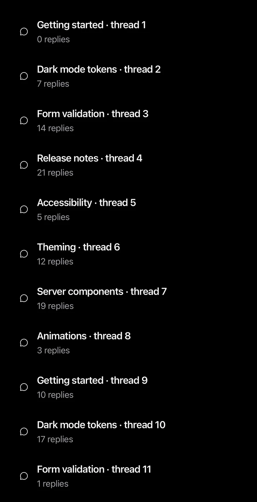 Paged List (custom labels) on iOS in dark mode