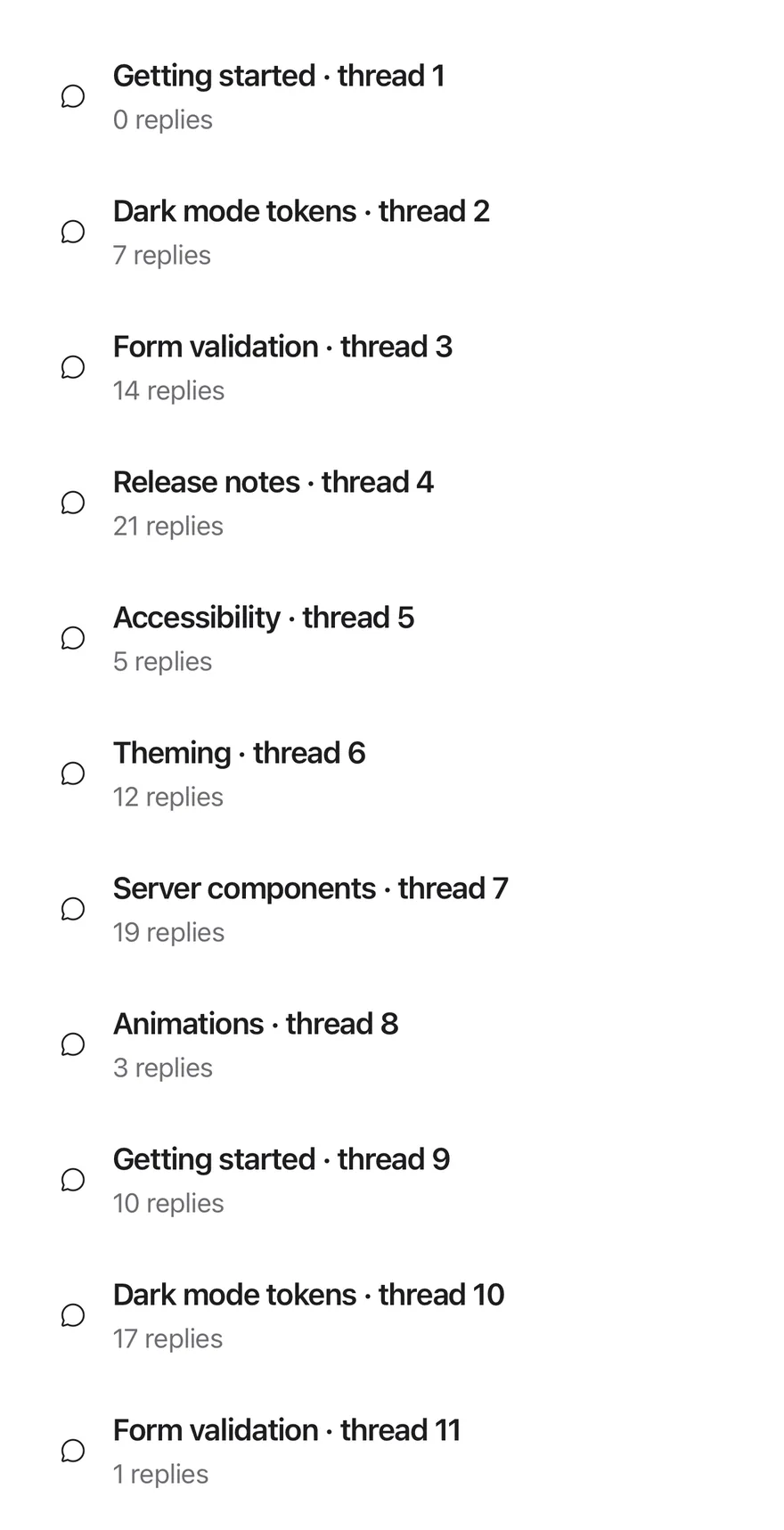 Paged List on iOS in light mode