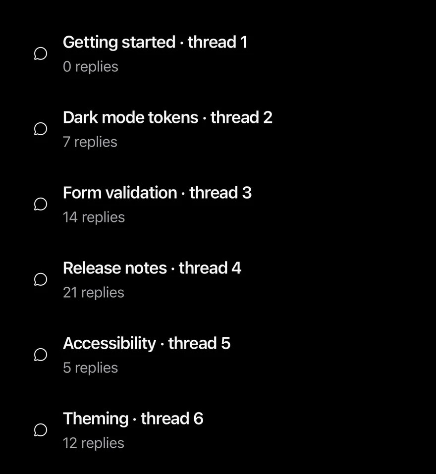 Paged List (single page) on iOS in dark mode