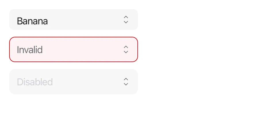 Picker (states) on iOS in light mode