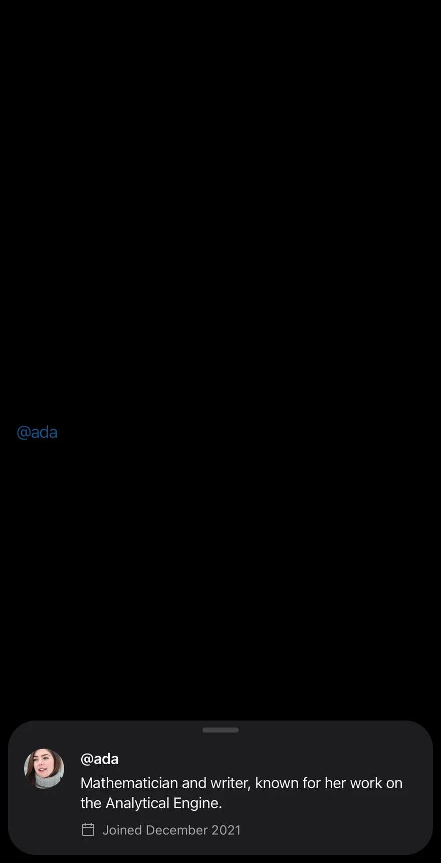 Preview (open by default) on iOS in dark mode
