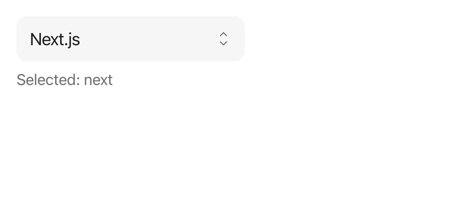 Search Picker (controlled) on iOS in light mode