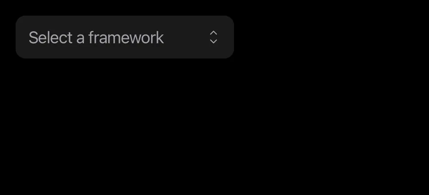 Search Picker (with close button) on iOS in dark mode